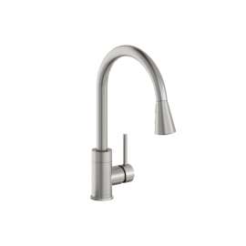 Avado Single Hole Kitchen Faucet With Pull-Down Spray And Forward Only Lever Handle Lustrous Steel, LKAV3031LS
