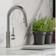 Avado Single Hole Bar Faucet With Pull-Down Spray And Lever Handle Lustrous Steel, LKAV3032LS