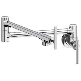 Avado Wall Mount Single Hole Pot Filler Kitchen Faucet With Lever Handles Chrome, LKAV4091CR