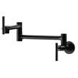 Avado Wall Mount Single Hole Pot Filler Kitchen Faucet With Lever Handles Matte Black, LKAV4091MB