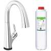 Avado Single Hole 2-In-1 Kitchen Faucet With Filtered Drinking Water Chrome, LKAV7051FCR