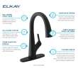 Avado Single Hole 2-In-1 Kitchen Faucet With Filtered Drinking Water Matte Black, LKAV7051FMB