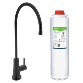 Avado Drinking Water Faucet Matte Black W/71300C Watersentry Pfas + Lead + Microplastics Nsf/Ansi Certified Filter, LKAV71FMB