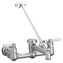 Commercial Service/Utility Wall Mount Faucet With Bucket Hook Rough Chrome, LKB940C