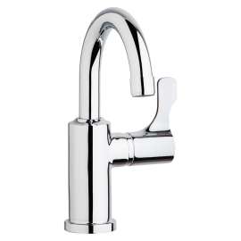 Single Hole 8-5/8" Deck Mount Faucet With Gooseneck Spout Lever Handle On Right Side Chrome, LKD20858C