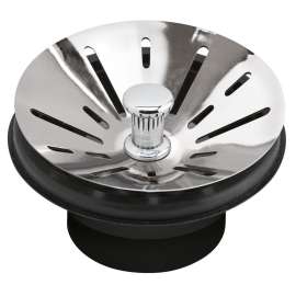 3-1/2" Garbage Disposal Stopper / Strainer For Use With Perfect Drain-Chrome Polished Stainless Steel, LKDS99