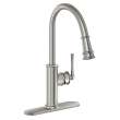 Explore Single Hole Kitchen Faucet With Pull-Down Spray And Forward Only Lever Handle Lustrous Steel, LKEC2031LS