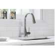 Gourmet Single Hole Kitchen Faucet With Pull-Down Spray And Forward Only Lever Handle Chrome, LKGT4083CR