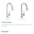 Gourmet Single Hole Kitchen Faucet With Pull-Down Spray And Forward Only Lever Handle Lustrous Steel, LKGT4083LS