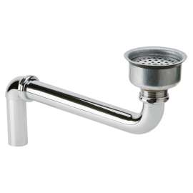 Perfect Drain Chrome Plated Brass Body Strainer And Lkados Tailpiece, LKPDAD18B