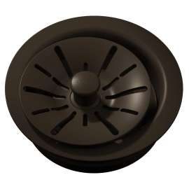 Quartz Perfect Drain 3-1/2" Polymer Disposer Flange With Removable Basket Strainer And Rubber Stopper Mocha, LKPDQD1MC