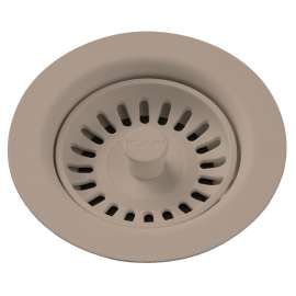 Quartz Perfect Drain 3-1/2" Polymer Disposer Flange With Removable Basket Strainer And Rubber Stopper Sandstone, LKPDQD1SN