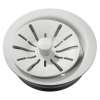 Quartz Perfect Drain 3-1/2" Polymer Disposer Flange With Removable Basket Strainer And Rubber Stopper White, LKPDQD1WH
