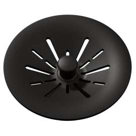 Quartz Perfect Drain 3-1/2" Removable Polymer Basket Strainer And Rubber Stopper Black, LKPDQSBK