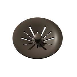 Quartz Perfect Drain 3-1/2" Removable Polymer Basket Strainer And Rubber Stopper Chestnut, LKPDQSCN