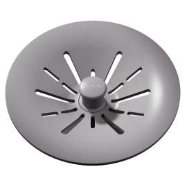 Quartz Perfect Drain 3-1/2" Removable Polymer Basket Strainer And Rubber Stopper Greystone, LKPDQSGS