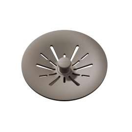 Quartz Perfect Drain 3-1/2" Removable Polymer Basket Strainer And Rubber Stopper Silvermist, LKPDQSSM