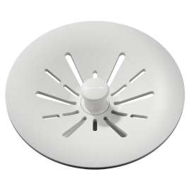 Quartz Perfect Drain 3-1/2" Removable Polymer Basket Strainer And Rubber Stopper White, LKPDQSWH