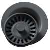 Polymer 3-1/2" Disposer Flange With Removable Basket Strainer And Rubber Stopper Charcoal, LKQD35CH