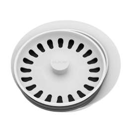 Polymer 3-1/2" Disposer Flange With Removable Basket Strainer And Rubber Stopper Arctic Fox, LKQD35FX