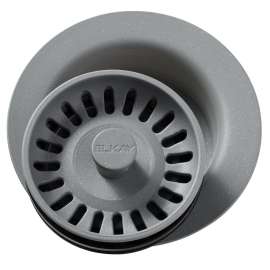 Polymer 3-1/2" Disposer Flange With Removable Basket Strainer And Rubber Stopper Greystone, LKQD35GS