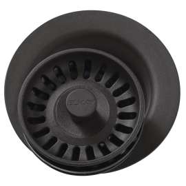 Polymer 3-1/2" Disposer Flange With Removable Basket Strainer And Rubber Stopper Mocha, LKQD35MC
