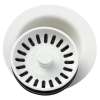 Polymer 3-1/2" Disposer Flange With Removable Basket Strainer And Rubber Stopper Ricotta, LKQD35RT