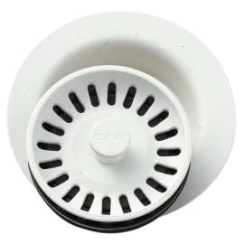 Polymer 3-1/2" Disposer Flange With Removable Basket Strainer And Rubber Stopper Ricotta, LKQD35RT