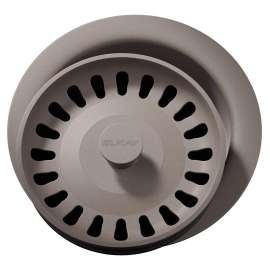 Polymer 3-1/2" Disposer Flange With Removable Basket Strainer And Rubber Stopper Silvermist, LKQD35SM