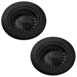 Polymer Drain Fitting With Removable Basket Strainer And Rubber Stopper - Two Pack, LKQS35-2PK