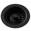 Polymer Drain Fitting With Removable Basket Strainer And Rubber Stopper Black, LKQS35BK