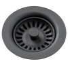 Polymer Drain Fitting With Removable Basket Strainer And Rubber Stopper Charcoal, LKQS35CH