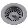 Polymer Drain Fitting With Removable Basket Strainer And Rubber Stopper Greystone, LKQS35GS