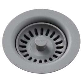 Polymer Drain Fitting With Removable Basket Strainer And Rubber Stopper Greystone, LKQS35GS