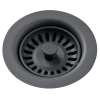 Polymer Drain Fitting With Removable Basket Strainer And Rubber Stopper Dusk Gray/Graphite, LKQS35GY