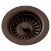 Polymer Drain Fitting With Removable Basket Strainer And Rubber Stopper Mocha, LKQS35MC