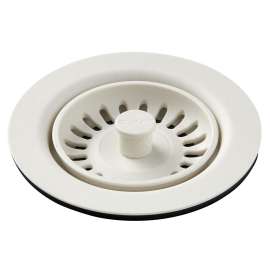 Polymer Drain Fitting With Removable Basket Strainer And Rubber Stopper Parchment, LKQS35PA