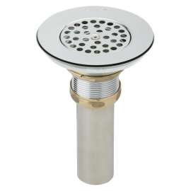 3-1/2"Drain Nickel Plated Brass Body Vandal-Resistant Strainer And Tailpiece, LKVR18