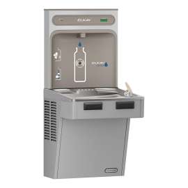 Ezh2O Bottle Filling Station With Mechanically Activated Single Ada Cooler Filtered Refrigerated Light Gray, LMABF8WSLK