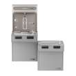 Ezh2O Bottle Filling Station With Mechanically Activated Bi-Level Ada Cooler Filtered Refrigerated Light Gray, LMABFTL8WSLK