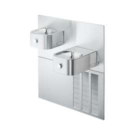 Soft Sides Bi-Level Ada Fountain With Mounting Frame Filtered Refrigerated Stainless, LNTEM8K