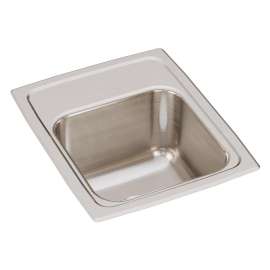 Lustertone Classic Stainless Steel 13" X 16" X 7-5/8", 0-Hole Single Bowl Drop-In Sink, LR13160
