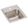 Lustertone Classic Stainless Steel 13" X 16" X 7-5/8" 1-Hole Single Bowl Drop-In Sink, LR13161