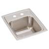 Lustertone Classic Stainless Steel 13" X 16" X 7-5/8" 2-Hole Single Bowl Drop-In Sink, LR13162