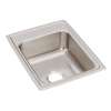 Lustertone Classic Stainless Steel 17" X 22" X 7-5/8", 0-Hole Single Bowl Drop-In Sink, LR17220