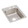 Lustertone Classic Stainless Steel 17" X 22" X 7-5/8" Mr2-Hole Single Bowl Drop-In Sink, LR1722MR2