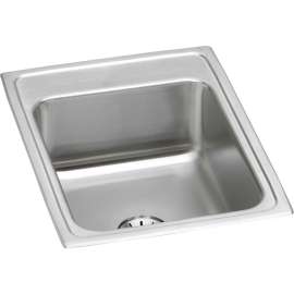 Lustertone Classic Stainless Steel 17" X 22" X 7-5/8", 0-Hole Single Bowl Drop-In Sink With Perfect Drain(R), LR1722PD0
