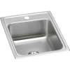 Lustertone Classic Stainless Steel 17" X 22" X 7-5/8" 1-Hole Single Bowl Drop-In Sink With Perfect Drain(R), LR1722PD1