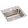 Lustertone Classic Stainless Steel 19" X 18" X 7-5/8" 1-Hole Single Bowl Drop-In Sink, LR19181
