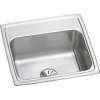 Lustertone Classic Stainless Steel 19-1/2" X 19" X 7-1/2", 0-Hole Single Bowl Drop-In Sink With Perfect Drain(R), LR1919PD0